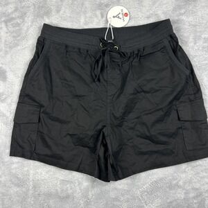 Anrabess Size XL NWT Black Cargo Shorts High Waist Casual Summer Cotton